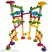 Marble Run Coaster 106 BIG Elements Kit 76 Blocks+30 Plastic Marbles. Tracks length 194 Genius Fun Set. Learning Railway Construction. TEVELO DIY Endless Design Maze Classic Toy for Family. B015PUBAI0